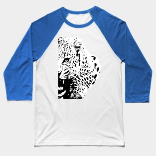 Leopard  B&W Baseball T-Shirt